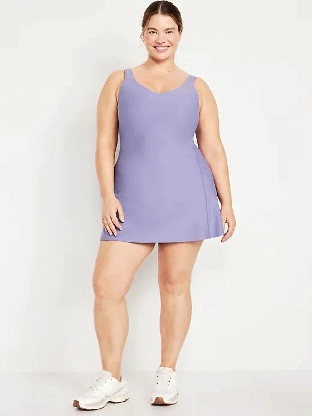Old Navy PowerSoft Sleeveless Mini Swing Dress Purple Large L